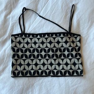 Black and white crop top